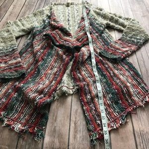BKE Gimmicks Fringed Sweater Cardigan